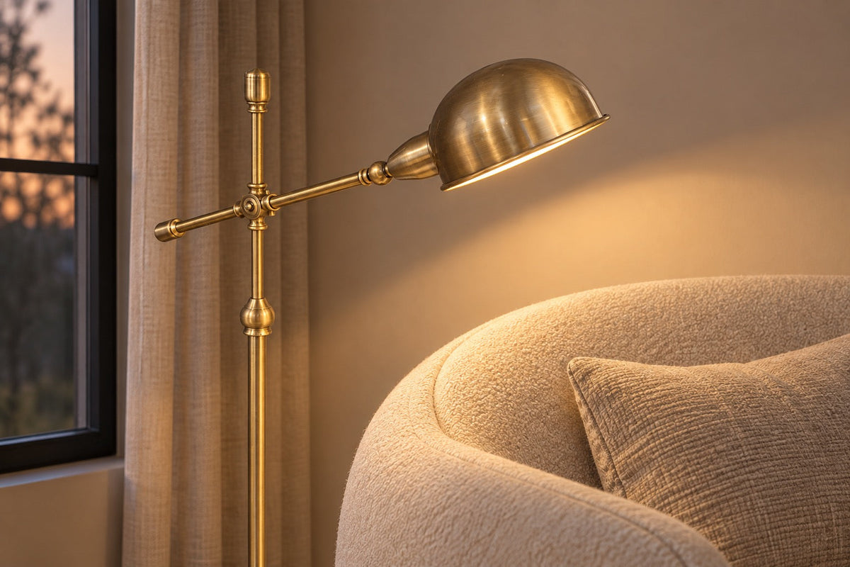 Saffron — Brass Floor Lamp