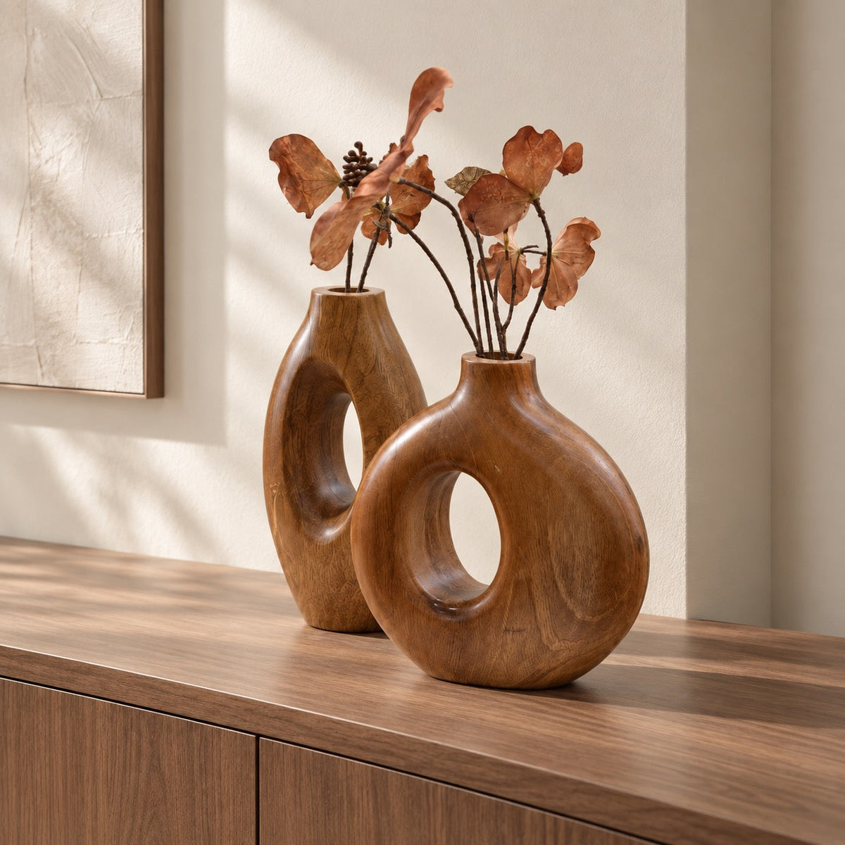 Ripple — Wood Vases (pair)