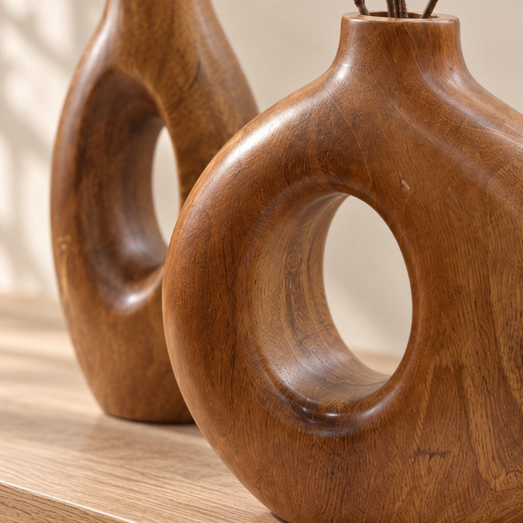 Ripple — Wood Vases (pair)