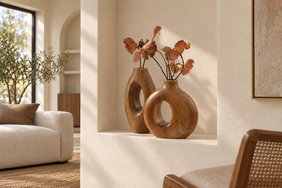 Ripple — Wood Vases (pair)
