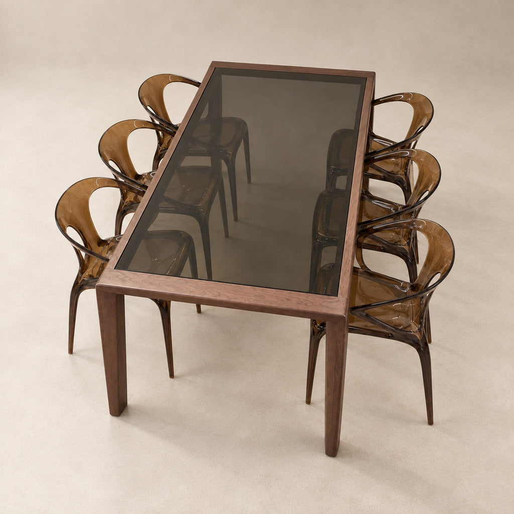 Sepia — Glass Dining Table