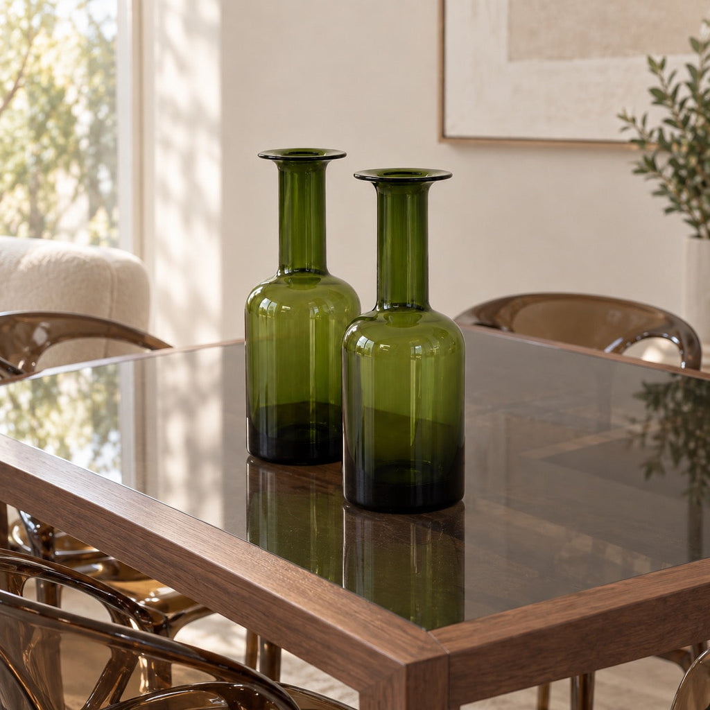 Pine — Tall Glass Vases (pair)