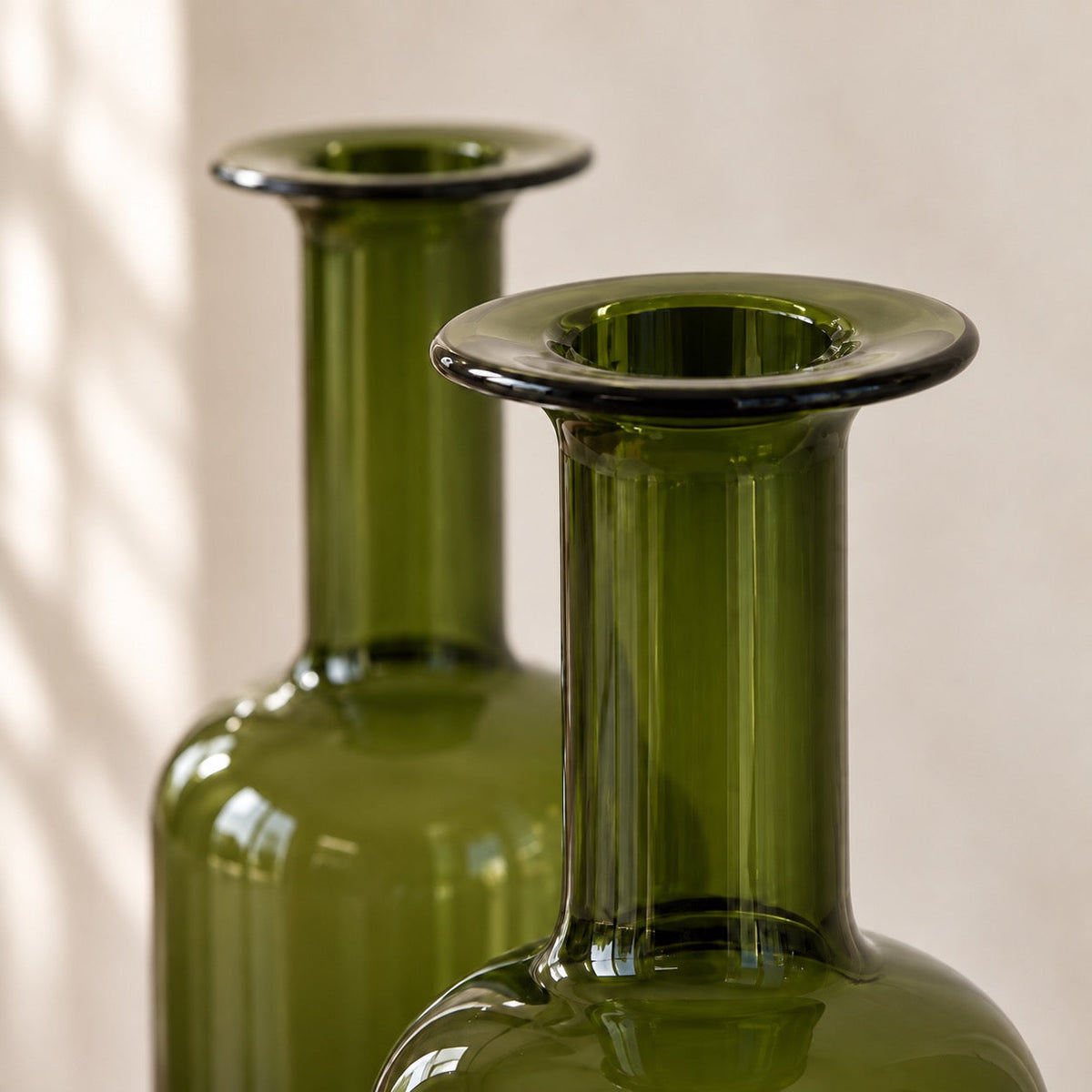 Pine — Tall Glass Vases (pair)