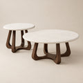 Selenite — Coffee Table Pair — Front three-quarter view