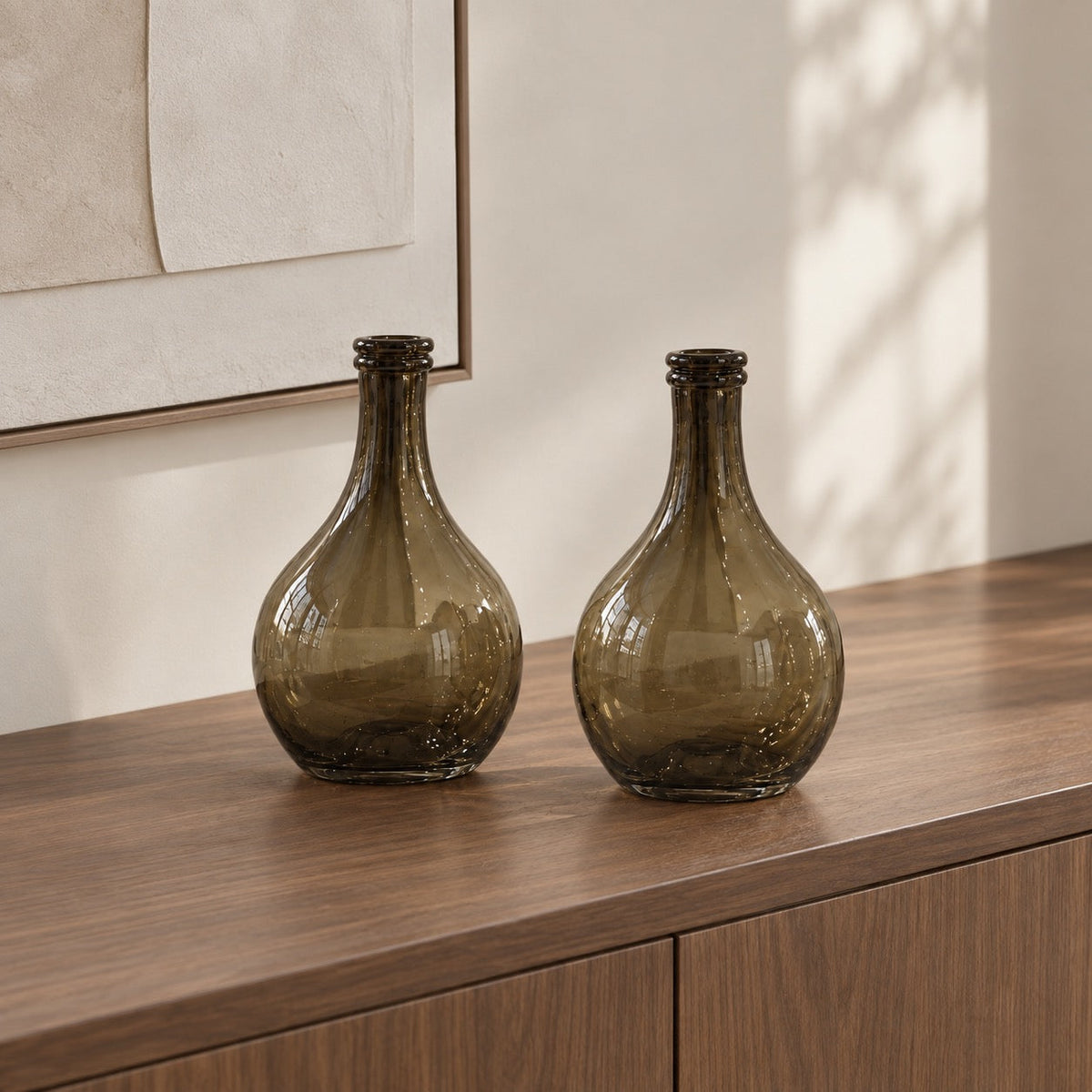 Smoke — Glass Vases (pair)