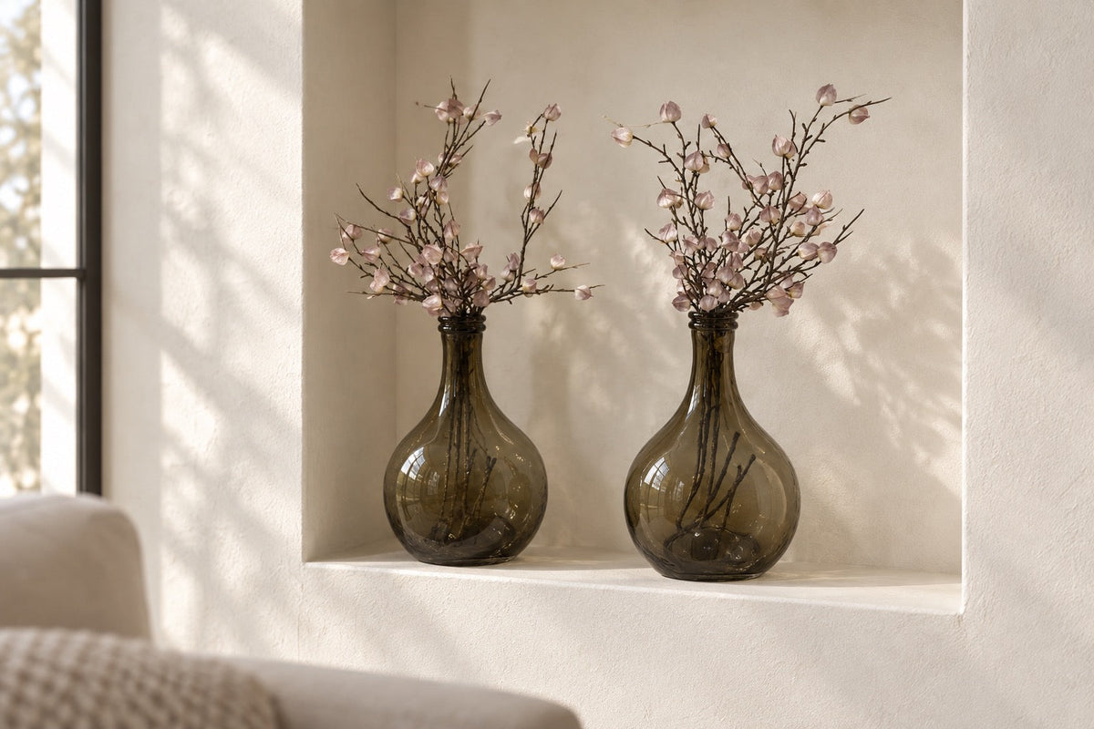 Smoke — Glass Vases (pair)