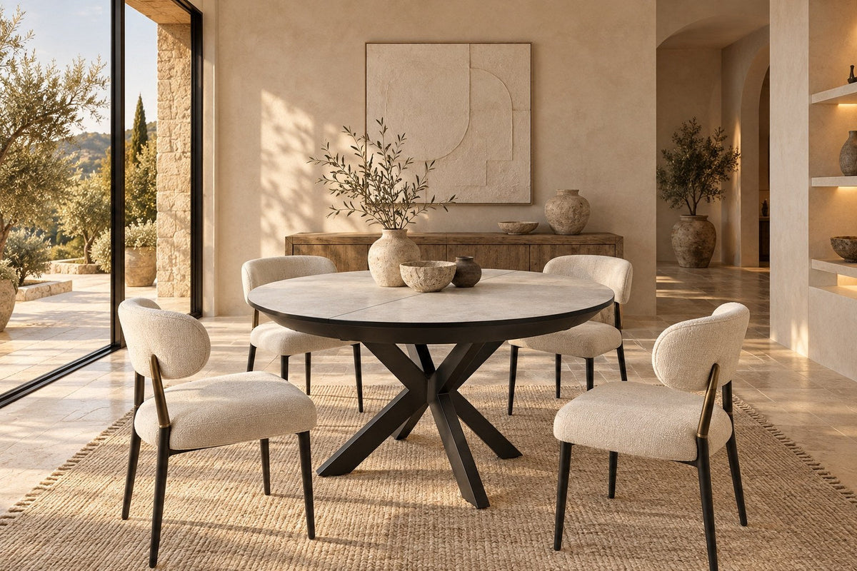 Obsidian — Round Extendable Dining Table