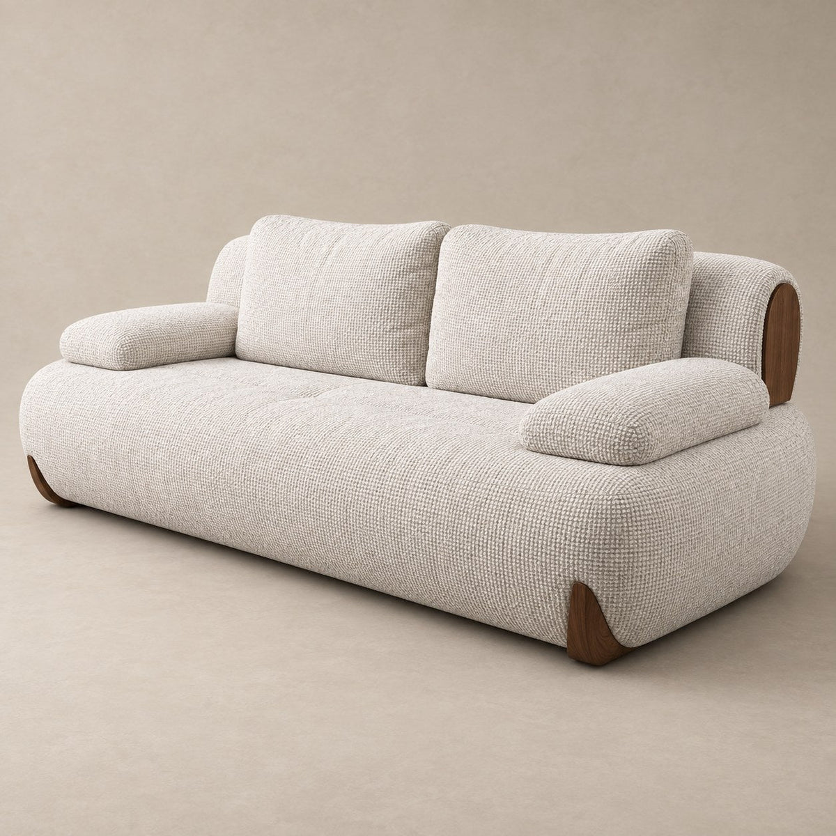Teak — Bouclé Sofa