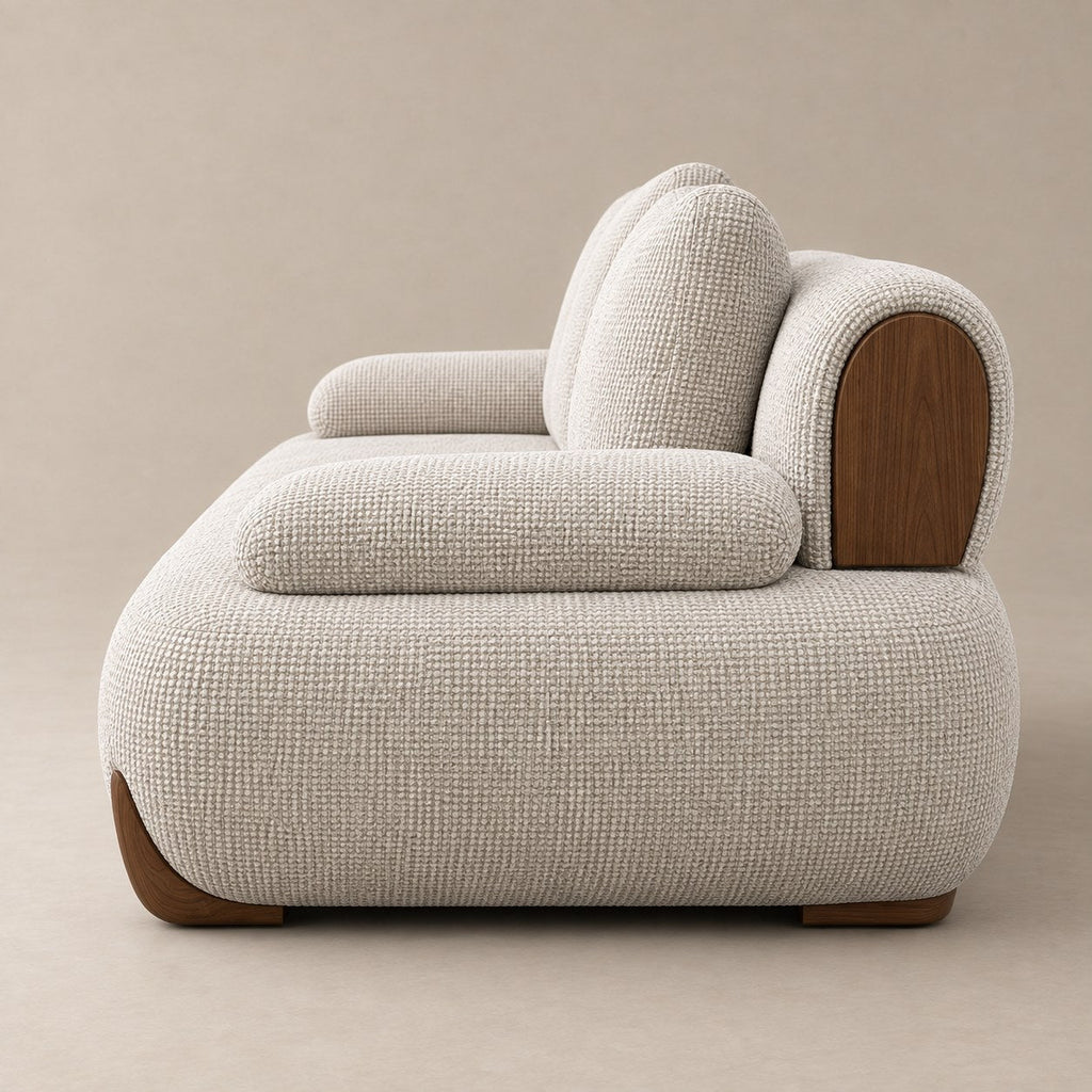 Teak — Bouclé Sofa