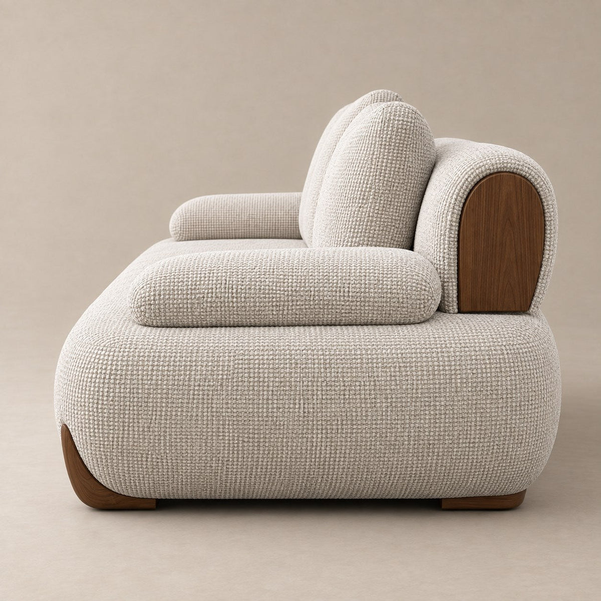 Teak — Bouclé Sofa